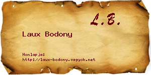 Laux Bodony névjegykártya